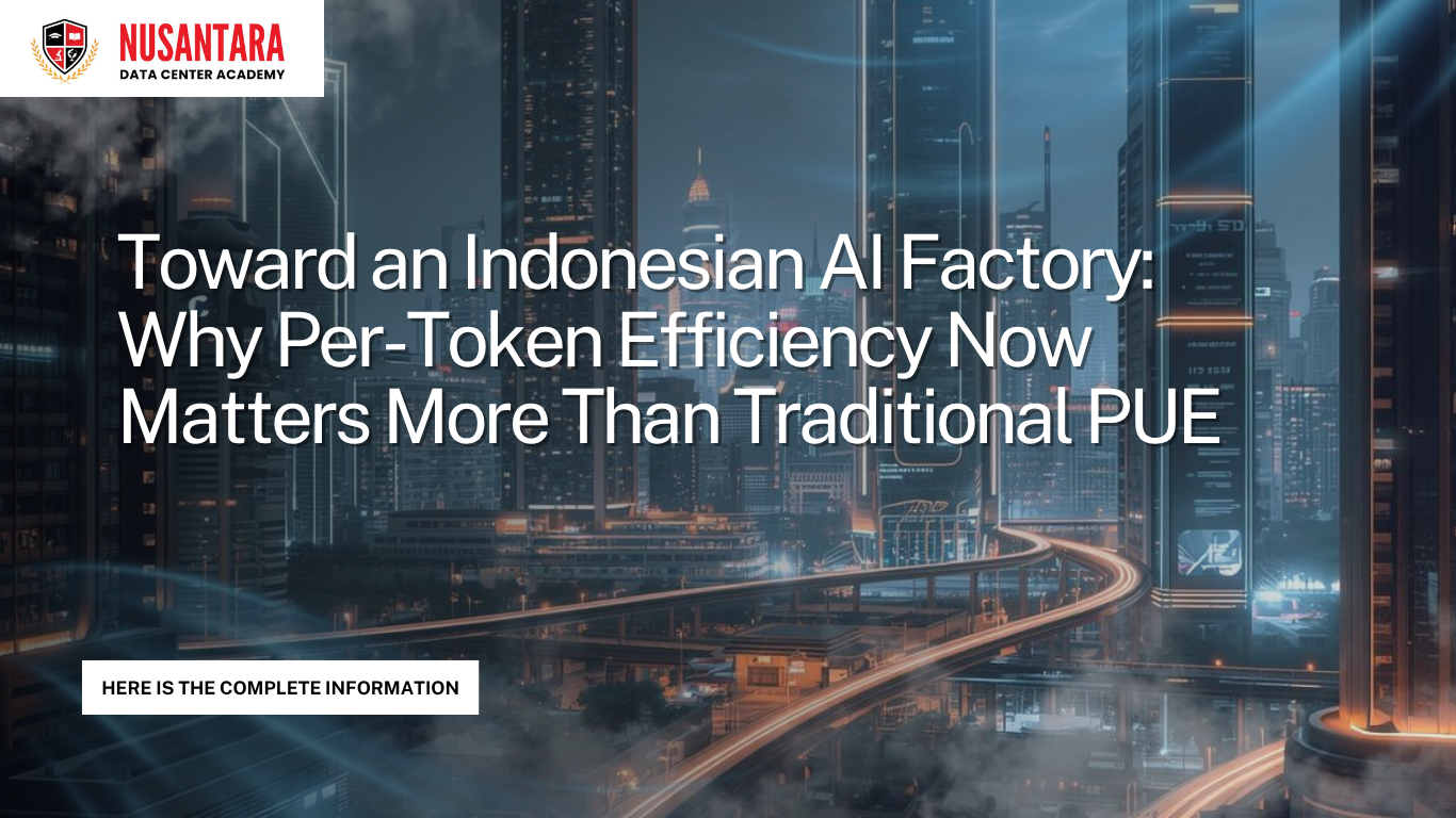 Toward an Indonesian AI Factory: Why Per-Token Efficiency Now Matters More Than Traditional PUE